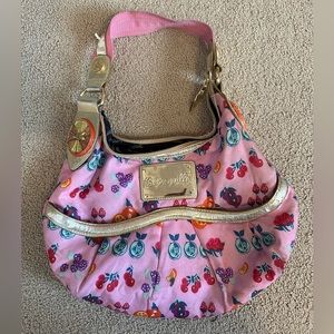 BETSEY Johnson fruit purse pink gold oranges